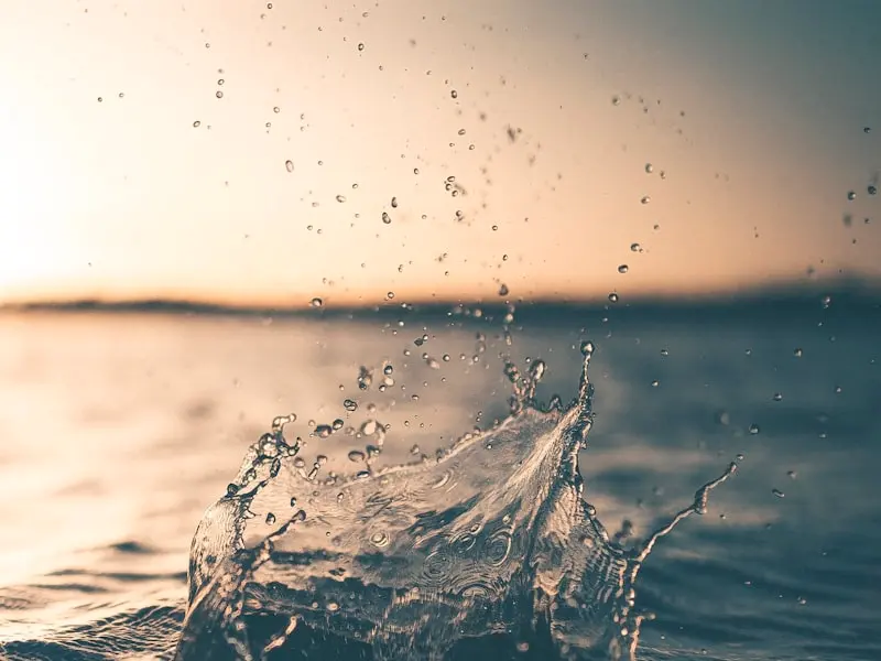 Water surface in motion